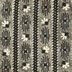 Mourning or Half-Mourning Print Antique Fabric