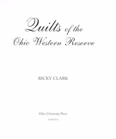 Cover of Quilts of the Ohio Western Reserve